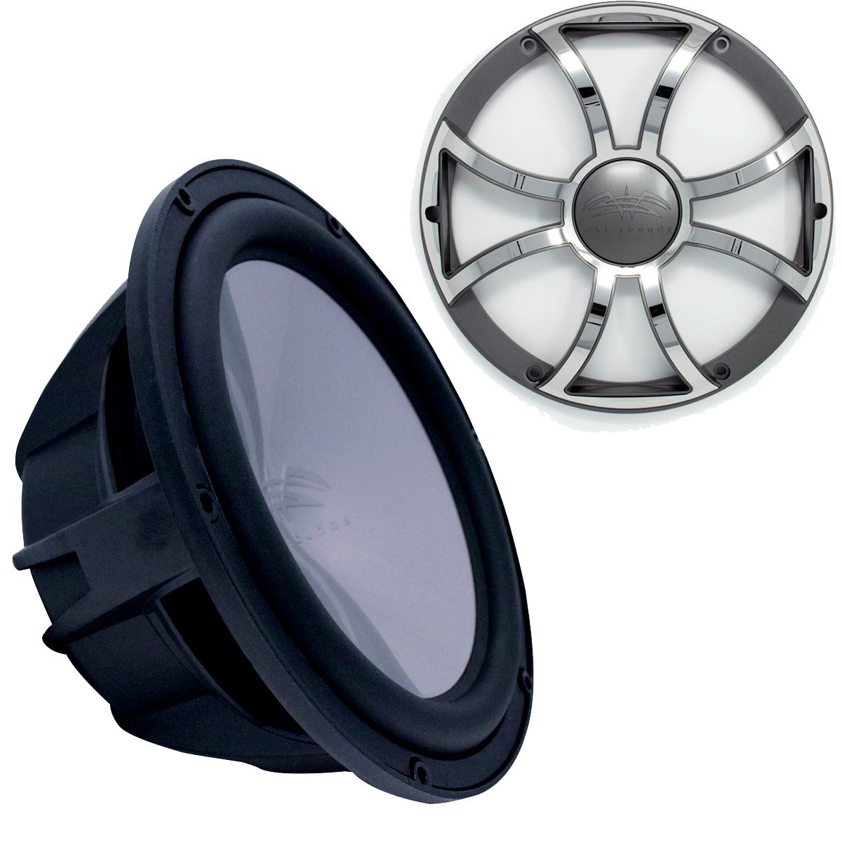 【中古】(人並み外れたに好いたらしい)濡れSounds Revo 12  Marineサブウーハー\u0026食べ物屋 ? 黒いこと ? 4 OHM 12 Inch REVO12FAS4-B+REVO12XS-G-SSGRILL
