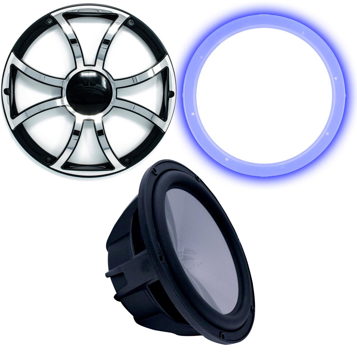 【中古】(人並み外れたに好いたらしい)濡れSounds revo12hps4-b Revo HP 12  Subwoofer with LED輪っか\u0026食べ物屋 ? ブラックサブウーハー\u0026黒いこと食べ物屋with Steel Inserts