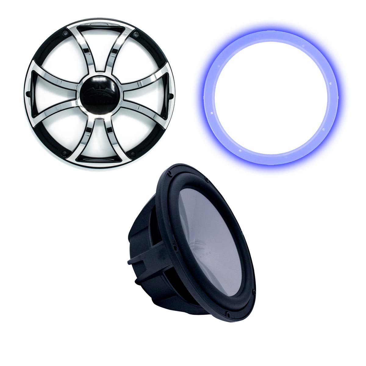 【中古】(人並み外れたに好いたらしい)濡れSounds revo10hps4-b Revo HP 10 サブウーファーLED輪っか\u0026食べ物屋 ? ブラックサブウーハー\u0026黒いこと食べ物屋with Steel Inserts