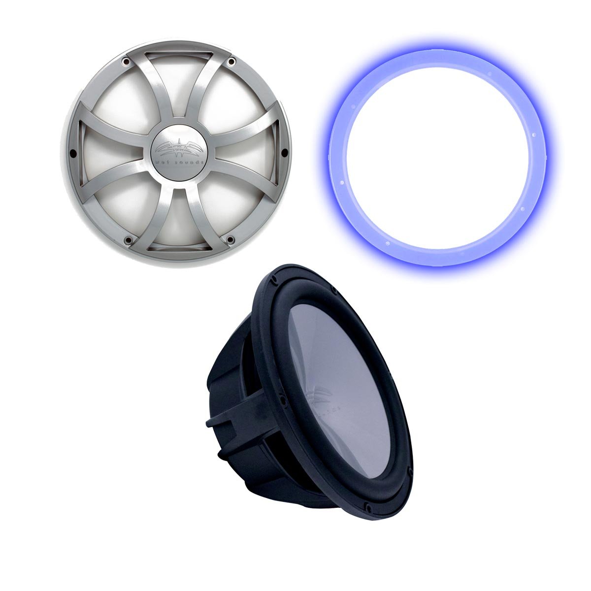 【中古】(人並み外れたに好いたらしい)濡れSounds revo10hps4-b Revo HP 10 サブウーファーLED輪っか\u0026食べ物屋 ? ブラックサブウーハー\u0026しろがね色XS食べ物屋