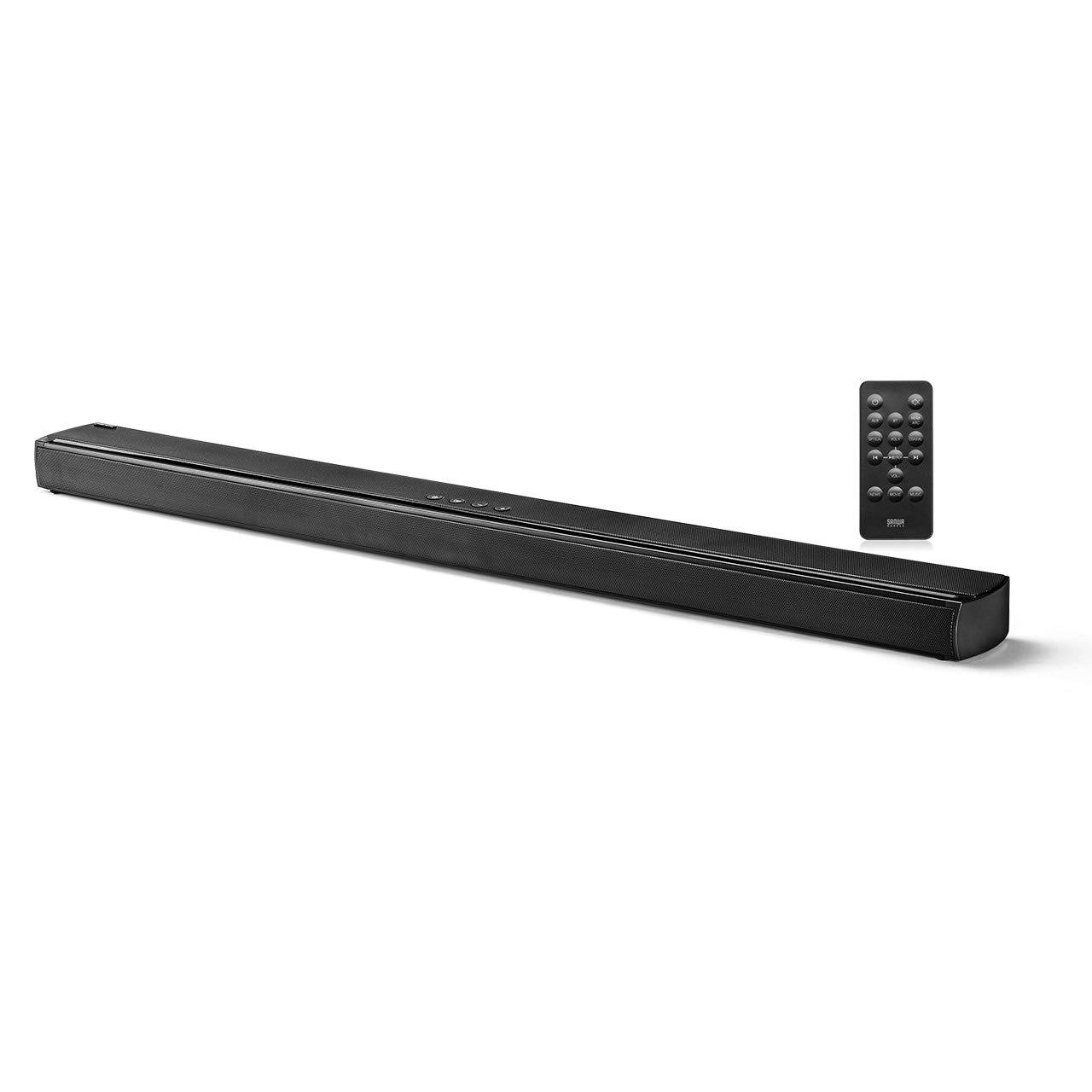 【中古】(人並み外れたに好いたらしい)サンワダイレクト 響き赤ちょうちん 100W 【高さ4.5糎】ワット数連絡 HDMI/Bluetooth/光デジタル / 3.5粍 / RCA 遠隔操作付 ARC相応う サブウーファー×2 テレビ受像機 スピー