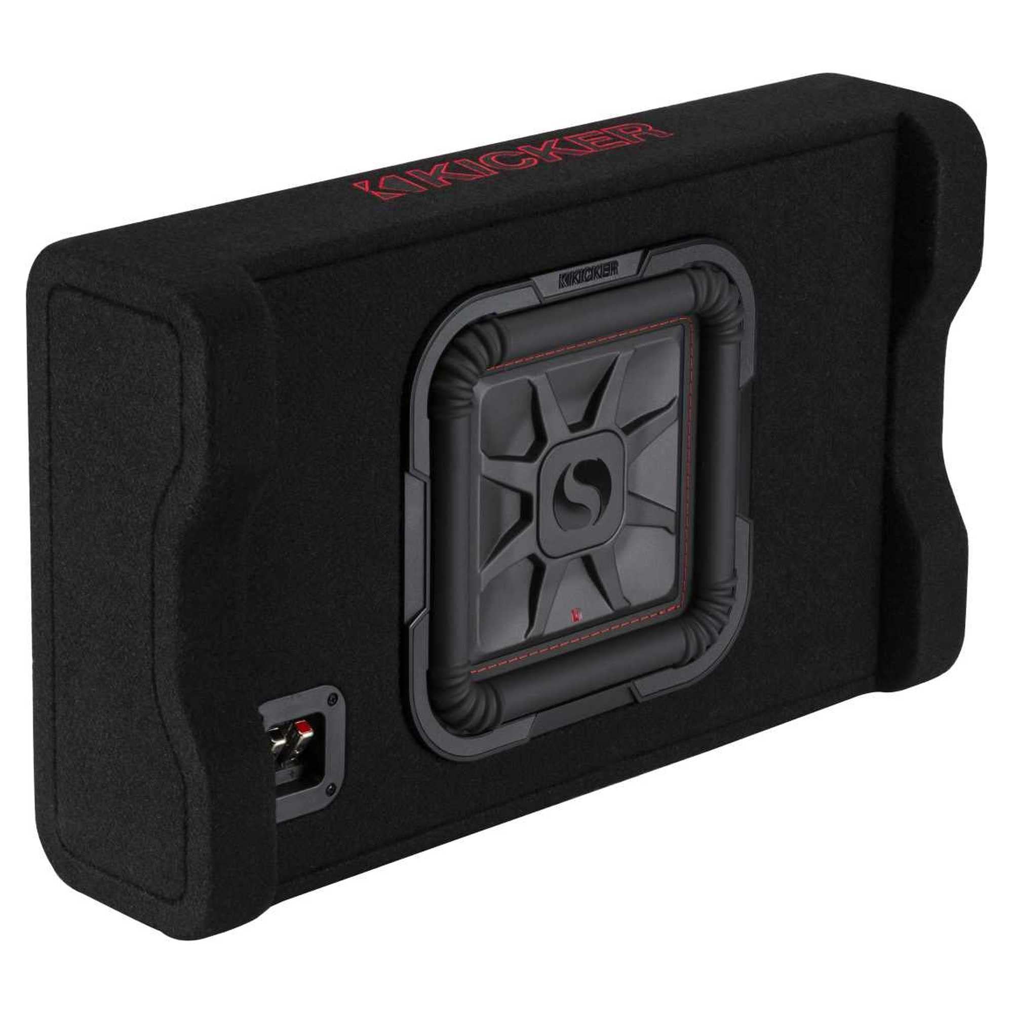 【中古】(人並み外れたに好いたらしい)KICKER キッカー 49L7TDF102 ウーハーBOX 下方へ築き上げる 25糎 ウー毛皮積み上げる 薄型 サブウーファー 食べ物屋不必要 日本置き目品