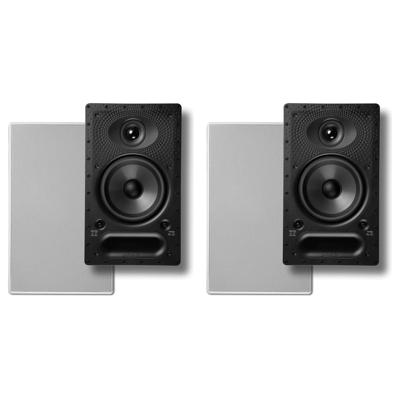 【中古】(非常に良い)Polk Audio 65-RT 壁内スピーカー - 6.5インチドライバー、バニシングシリーズ | スピーカー2個 | 左/右フロント、ステルスサイドまたはリアサラウンド| ホワイト、ペイント可能