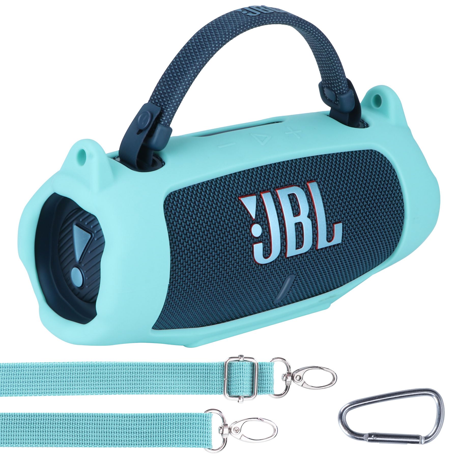 【中古】(非常に良い)Lebakortシリコンケースに適合するJBL CHARGE 6 防水Bluetooth対応 ポータブルスピーカー (ミントグリーン ケース)
