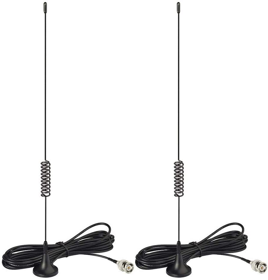 【中古】Bingfu 磁気軍事基地 ワイヤレスマイクレシーバーアンテナ UHF 400MHz-960MHz BNC 雄空中線 (2個容器に並べる) ワイヤレスマイクシステム マイクロホン受信システム リモートデジタルオーディオチュー
