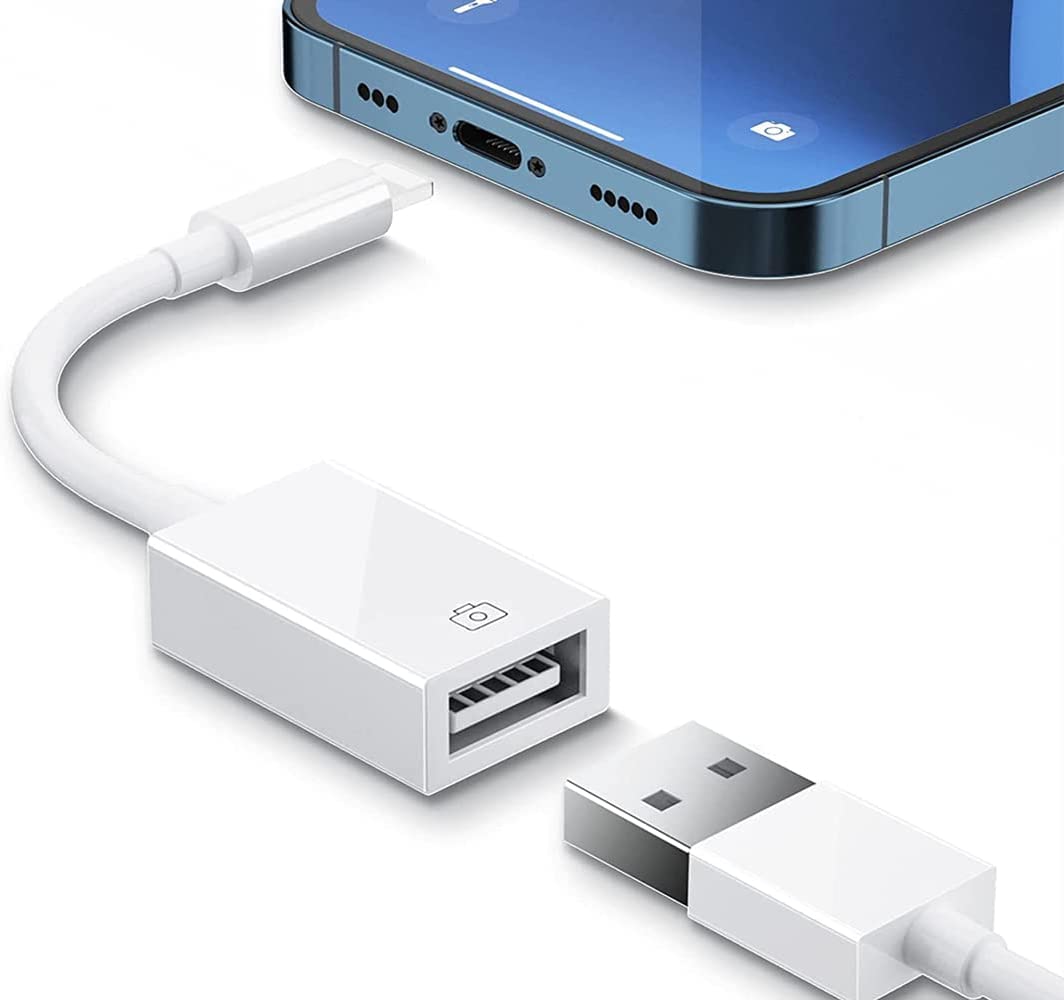 【中古】(非常に良い)Phone usb 変換アダプタ OTG用USBカメラアダプタ ライトニング 写双方向 データ伝送 耐摩耗素材 プラグアンドプレイで USBカメラアダプタ ゲーム拡張スロット マウス/キーボード/チ