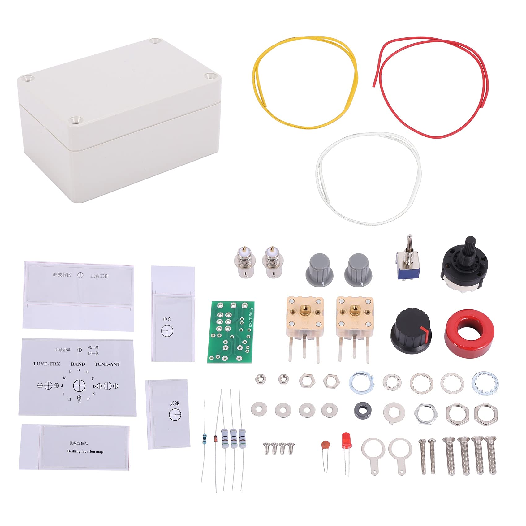 【中古】(非常に良い)Wresetly 1-30Mhz Led Vswr Diy 手動アンテナのチューナー キット モジュール ハムラジオ用 Cw Qrp Q9 Bncのインターフェース用