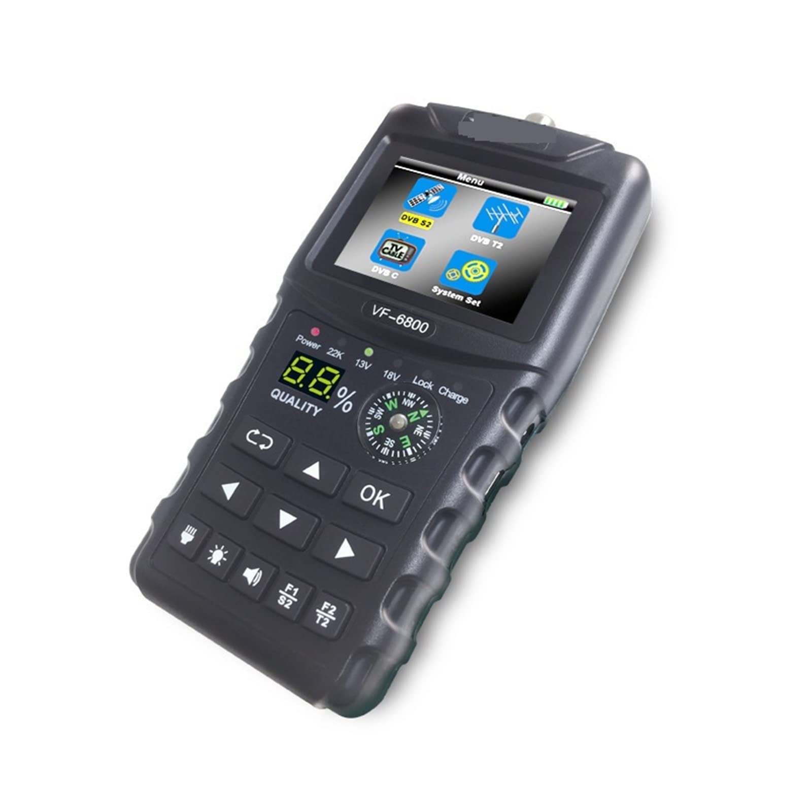 【中古】人工衛星交通信号さがし当てる器 VF-6800 固定ディスク はやりっ児ファインダ はやりっ児ラジオ受信機 DVB-S2 ／T2 ／C 懐中照明ランプ付き添い人 高的確さ、携帯型