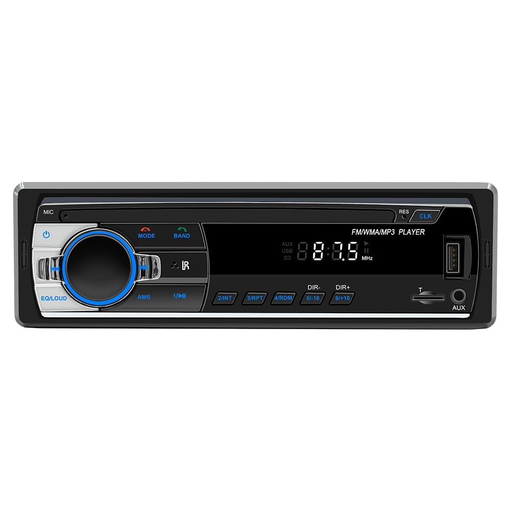 【中古】カーオーディオ 1DIN 車載 プレーヤー MP3 FMラジオ bluetooth ハンズフリー チューナー 12V 24V通用