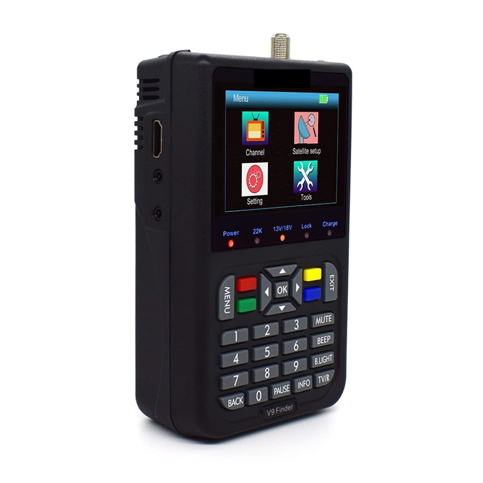 【中古】信号ファインダー 衛星ファインダー デジタル土ファインダー V9 ファインダー H.265 サテライト ファインダー付き LCD デジタル シグナル メーター 3.5 インチ HD TV チューナー用