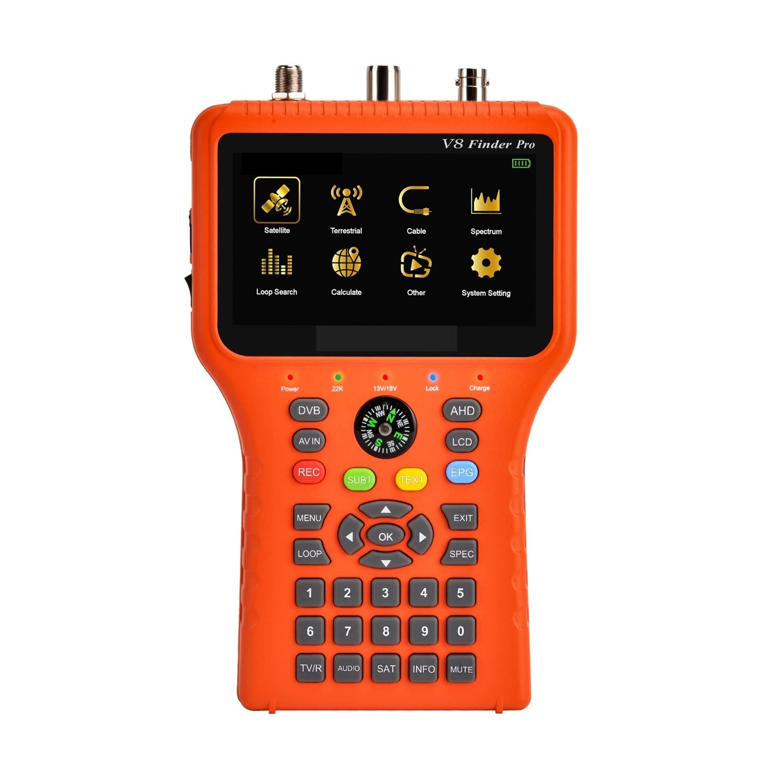 【中古】(非常に良い)信号ファインダー 衛星ファインダー デジタル土ファインダー V8 FINDER PRO 衛星信号ファインダー メーター DVB-S2／T2／C コンボ HD デジタル サットファインダー H.265