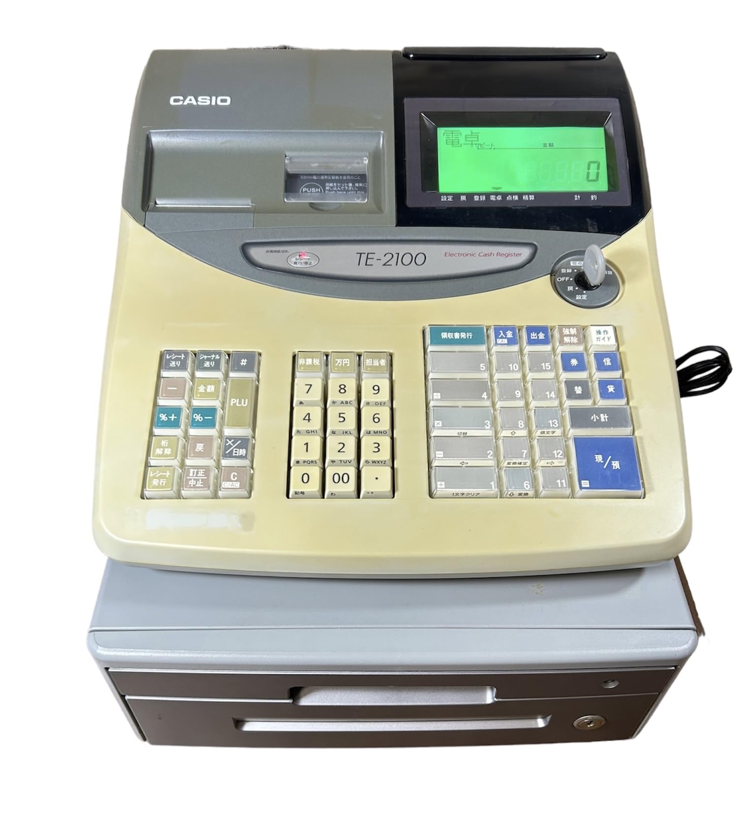 【中古】CASIO TE-2100-15S グレー