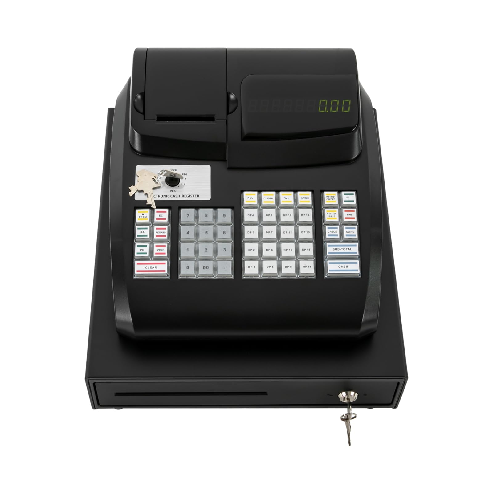 【中古】SAFE47キーサーマルキャッシュレジスター 中小企業向け商業用レジスター 電子キャッシュレジスター デジタルLED6個&引き出しボックス 現金管理システム 小売店 レストラン スーパーマーケット