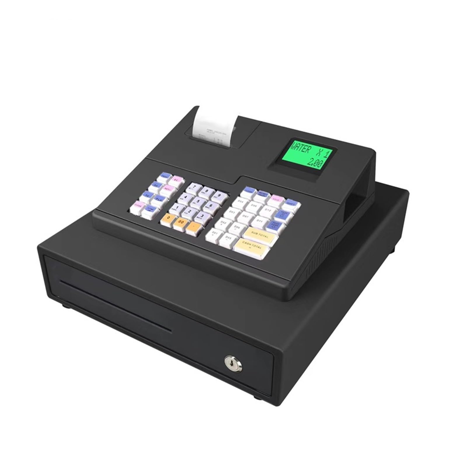 【中古】レジ電子レジスター 現金管理システム 小売店用レジ価格チェックアウトスーパーマーケット小規模ビジネス向けスマートPOSマシンECR600 小売店、スーパーマーケット、コンビニエンスストア 中小企業／小売店