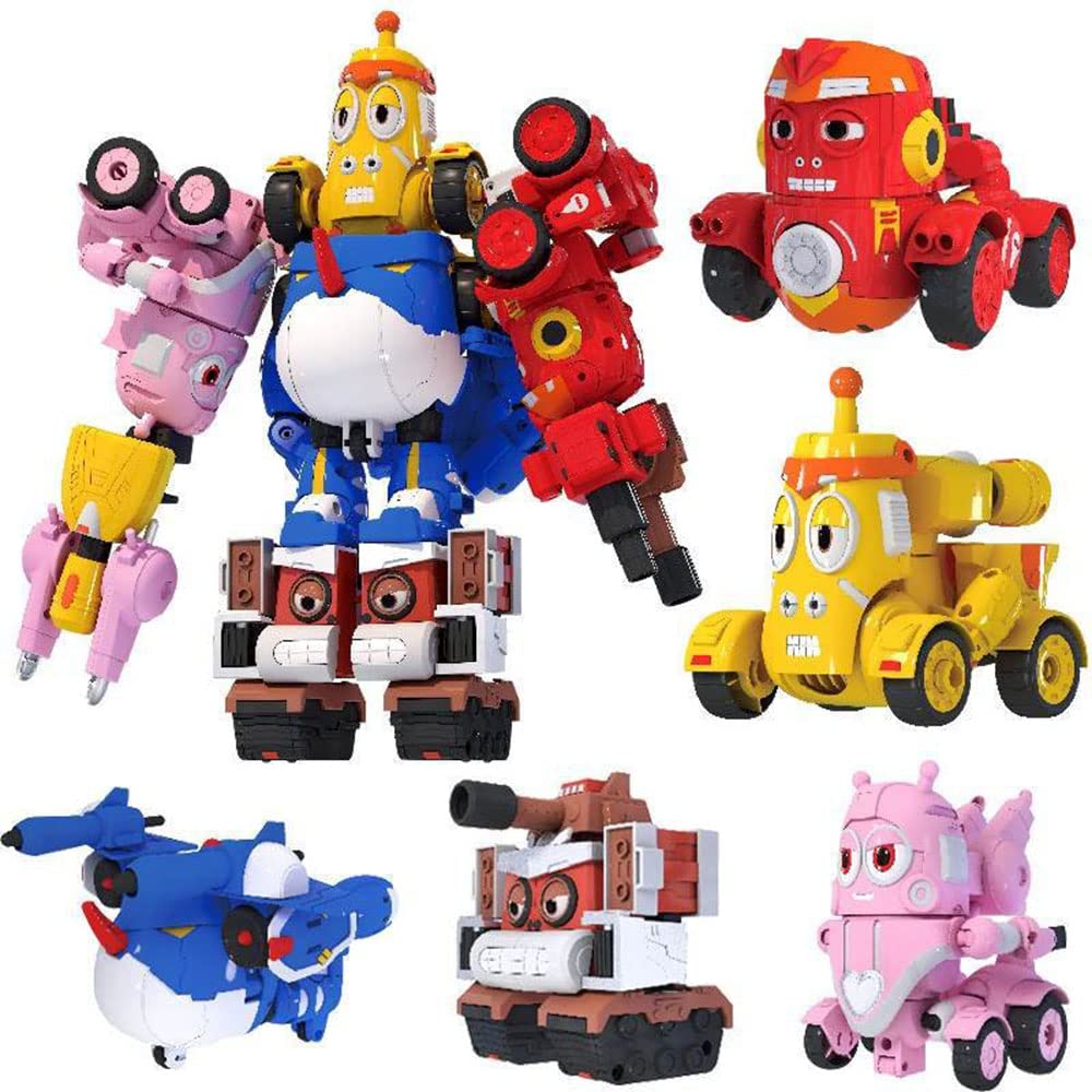 【中古】(非常に良い)五合一変形玩具コミカルなLarva変形ロボットボーイの人形玩具L30CMメカニックチームロボットと車両モード子供変形ゲーム機知育親子玩具誕生日プレゼント 21,431円