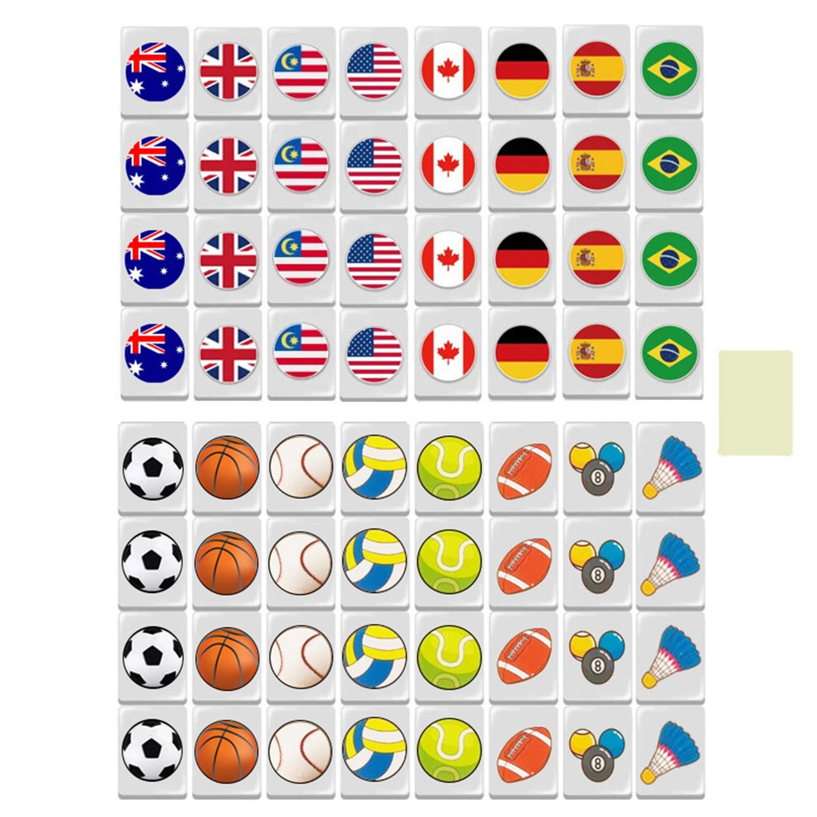 【中古】シーサイドゲーム麻雀セット、シーサイド脱出ゲーム - ビーチサイド ボード ゲームビーチサイドの国旗柄麻雀 | 大人、子供、あらゆる年齢層向けの楽しいパーティーや家族向けのインタラクティブ ゲーム