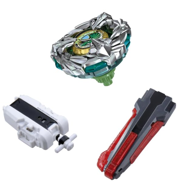 【中古】(非常に良い)【3種セット】BX-44 トリケラプレスM-85BS + BX-28 ストリングランチャー ホワイトVer. + BX-41 ラバーカスタムグリップ ガンメタVer.