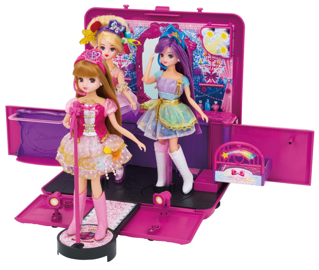 【中古】リカちゃん 原宿ガールズスクール ステージに変身!アイドルメイクボックス