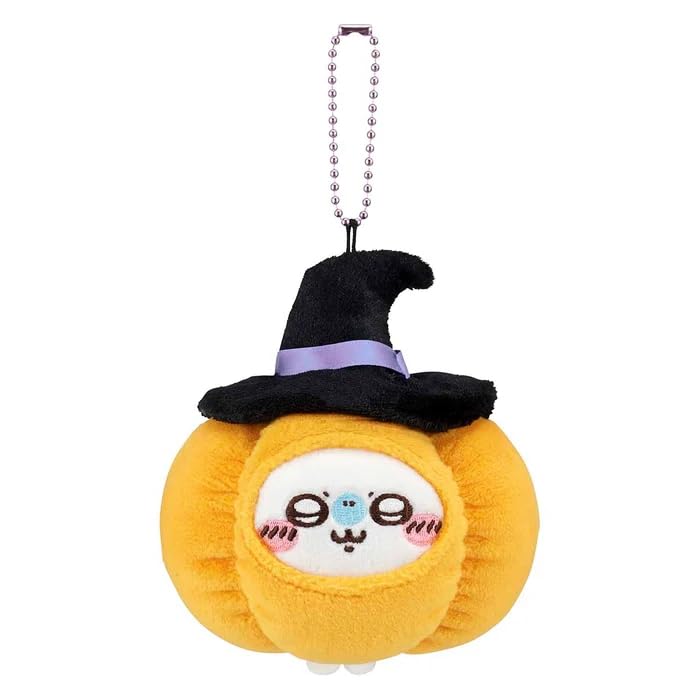 【中古】ちいかわ 仮装たのしい～！マスコット ぬいぐるみ カボチャなモモンガ