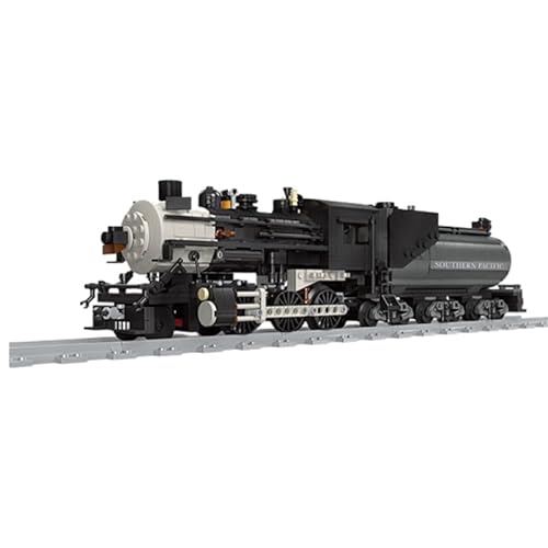 【中古】(未使用品)蒸気機関車 模型 ブロック 積み木 列車 仮想 鉄道 玩具 男の子 子供 大人 DIY 組み立て 知育 クラフト 精密 モデル インテリア プレゼント ギフ