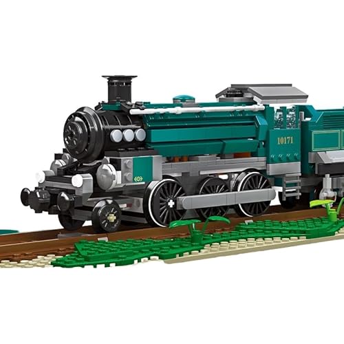 【中古】(未使用品)蒸気機関車 模型 ブロック 積み木 列車 仮想 鉄道 玩具 男の子 子供 大人 DIY 組み立て 知育 クラフト 精密 モデル インテリア プレゼント ギフ