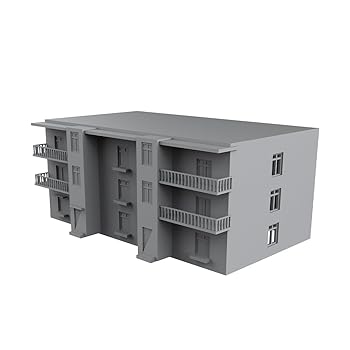 【中古】YZT87087C 1/87 HO鉄道模型 シーン チューブ型アパート