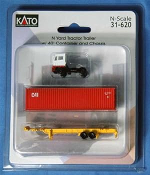 【中古】(未使用品)■【カトー】ヤード　トラクタートレーラー　40フィートコンテナKATO 鉄道模型Nゲージ