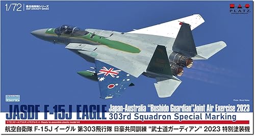 【中古】(非常に良い)プラッツ 1／72 航空自衛隊 F-15J イーグル 第303飛行隊 日豪共同訓練 武士道ガーディアン 2023 特別塗装機 プラモデル AC-84