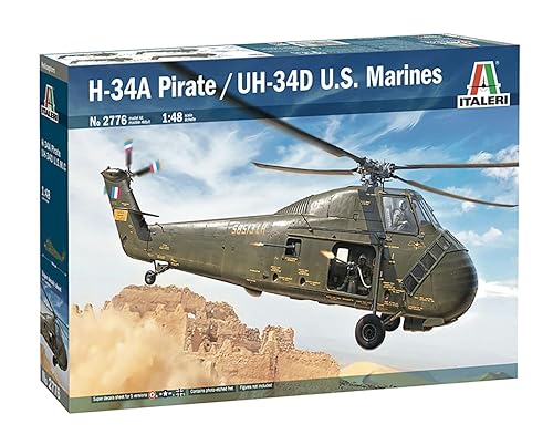 【中古】プラッツ イタレリ 1／48 アメリカ H-34A パイレーツ／アメリカ海兵隊 UH-34D プラモデル IT2776 (ヘリコプター)