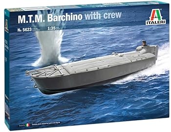 【中古】(非常に良い)プラッツ イタレリ 1／35 WW2 イタリア MTM型爆装艇 クルーフィギュア2体付属 プラモデル IT5623 (船)