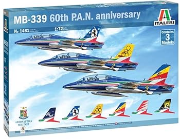【中古】(非常に良い)プラッツ イタレリ 1／72 イタリア MB-339 フレッチェトリコローリ 60周年記念塗装機 3機セット プラモデル IT1461 (飛行機)