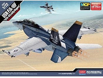 【中古】Academy 1:72 - F／a-18f Usb Vf-103 Jolly Rogers Mcp Model.