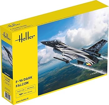 【中古】(非常に良い)プラッツ エレール 1／48 ベルギー空軍 F-16 ダークファルコン プラモデル HE30411