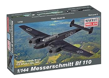 【中古】(非常に良い)プラッツ MC14720 1／144 ドイツ空軍 メッサーシュミット Bf110 プラモデル