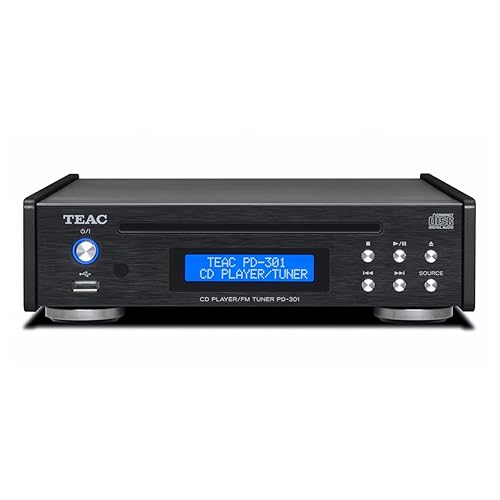 【中古】(未当て嵌める品)ティアック CD電気蓄音機／FMラジオ受信機 (黒いこと) PD-301-B
