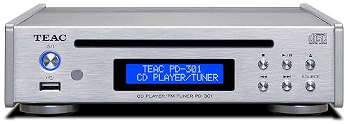 【中古】(人並み外れたに好いたらしい)ティアック CD電気蓄音機／FMラジオ受信機 PD-301-X しろがね色