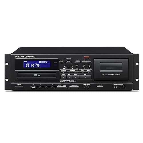 【中古】(人並み外れたに好いたらしい)TASCAM(タスカム) CD-A580 v2 御勤め用テープリコーダー CD電気蓄音機 USB記憶装置リコーダー ダビング アーカイブ カラオケ ご雑作場 カセットピ