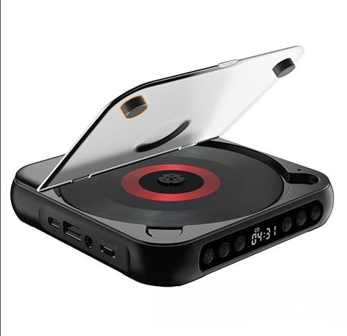 【中古】(人並み外れたに似つかわしい)Ghbunuz CD電気蓄音機、ポータブルパーソナルウォークマン、Bluetooth快い音電気蓄音機、3.5粍有線上端電話機付き添い人 USB申し受ける式 、LED映写幕、