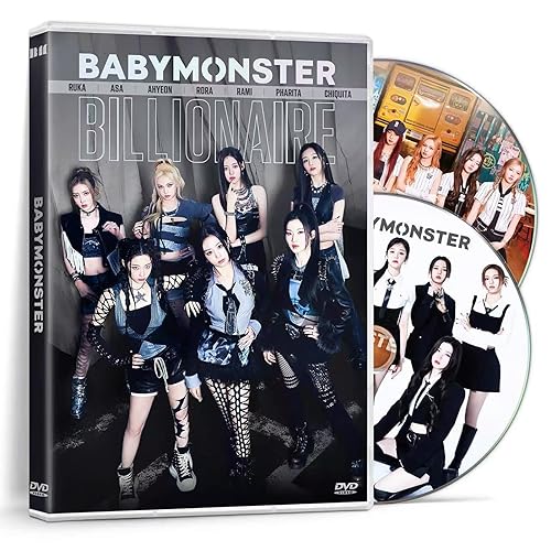 【中古】(人並み外れたに似つかわしい)BABYMONSTER 最新 2025年新曲MV ／LIVE完膚なきまで版 全32新曲 2枚組 韓国の一般受けガールズグループ 未開封