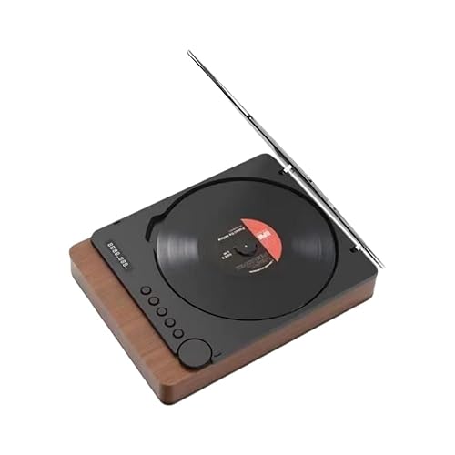 【中古】(人並み外れたに似つかわしい)携帯型CD電気蓄音機 レトロスタイル Bluetooth 5.1 CD電気蓄音機 - HIFI声遣いで快い音を生まれ変わり ブルートゥース繋ぎ合わせると長時間駆動動力を現実化、身寄りの音