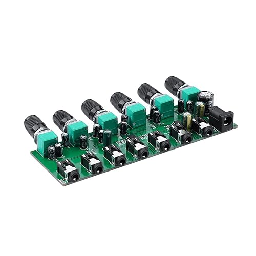【中古】(人並み外れたに好いたらしい)n／a 6つの遣りくちステレオミキサーオーディオディストリビューターミキシングボードと自主独往した音の大きさ抑えつける DC5-24V 1パソコン 6インプット1最終生産物