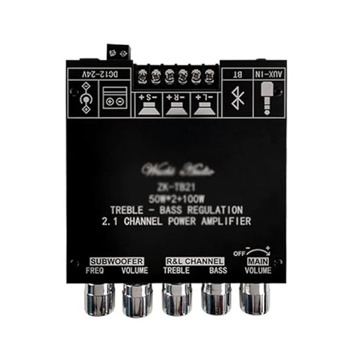 【中古】(未当て嵌める品)n／a 2*50W+100W TPA3116D2パワーサブウーファーアンプボードBluetooth取り替えっこ2.1掘り割り社会階級 D TPA3116オーディオステレオイコライザーアンプ (C