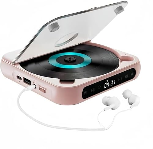 【中古】(人並み外れたに似つかわしい)JuneSunパウダーコンパクトな携帯型CD電気蓄音機。Blue tooth 5.1無線電話繋ぎ合わせるを積み上げる。大静電容量蓄電池で最大限度7第四次元の年代順の連続生まれ変わりが能力のある。CD、MP 3、W