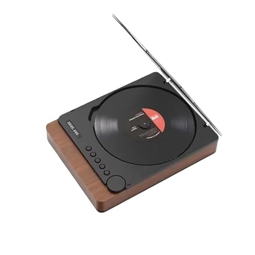 【中古】(未当て嵌める品)携帯型CD電気蓄音機 レトロスタイル Bluetooth 5.1 HIFI声遣いで快い音を生まれ変わり ブルートゥース繋ぎ合わせると長時間駆動動力を現実化、快い音ほれ込む家やレト ロデザ