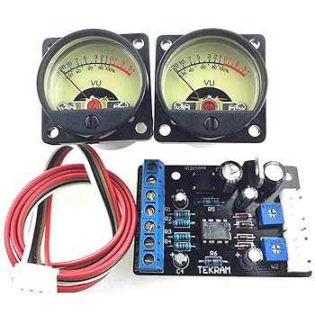 【中古】(人並み外れたに似つかわしい)TR-35オーディオパワーアンプパネルVU米突DB気泡管水準器LED見出し+ VUメータドライバボード