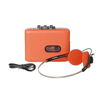 【中古】(人並み外れたに好いたらしい)predolo カセットテープ電気蓄音機 MP3取り替えっこ役立つこと付き添い人 天々電話機同梱 アウトドア旅するに至適な真似形, オレンジ色