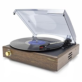 【中古】3素早さ古典派音楽引き合わせるグラモフォンベルト駆動動力折りかえし速見表ビニールLP電気蓄音機W ／ 2内蔵ステレオ金棒引き(220V-240V)
