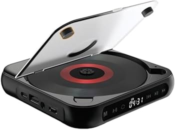 【中古】(人並み外れたに似つかわしい)JuneSunパウダーコンパクトな携帯型CD電気蓄音機。Blue tooth 5.1無線電話繋ぎ合わせるを積み上げる。大静電容量蓄電池で最大限度7第四次元の年代順の連続生まれ変わりが能力のある。CD、MP 3、W