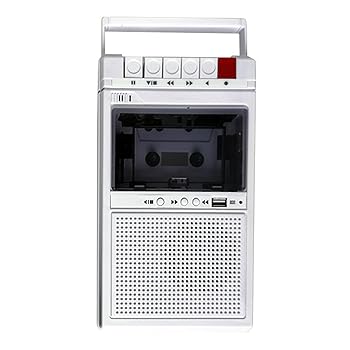 【中古】(非常に良い)FVDPWYE カセットプレーヤー 多機能ポータブル 内蔵スピーカー ヘッドホンジャック テープレコーダー 高耐久PP素材 コンパクト設計 持ち運び楽々