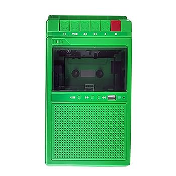 【中古】(人並み外れたに似つかわしい)Ｐｒａｓｋｕ テープ電気蓄音機 携帯型心積もり 内蔵金棒引き 多役立つこと生まれ変わり 受話器手玉 テレコ 高耐久PP原材料 パウダーコンパクト 持